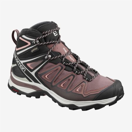 Salomon X ULTRA 3 MID GTX W Womens Hiking Boots Brown UK YRLX